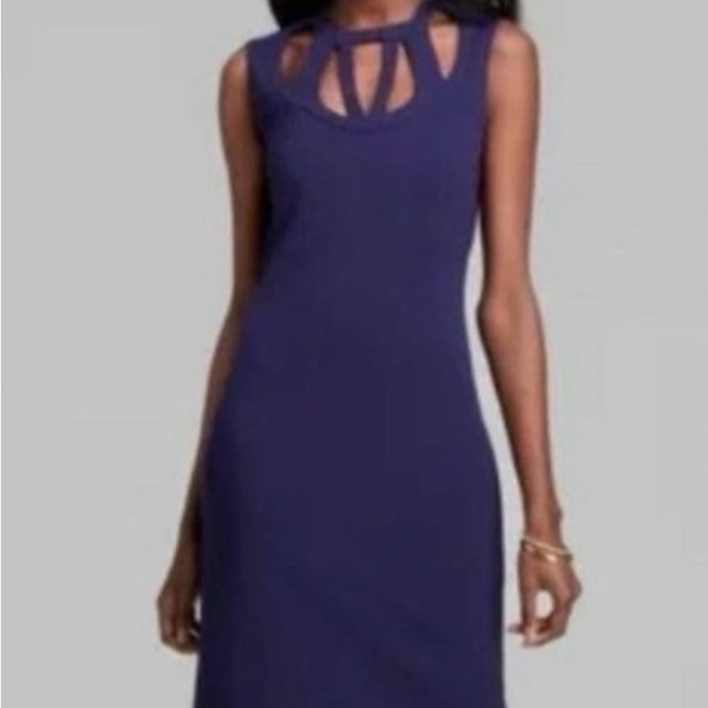 Elegant Navy Sleeveless Dress